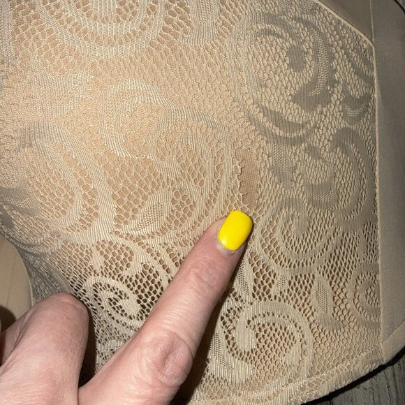 DELIMIRA Strapless Push Up Bra 42F Tan Lace Underwire - Picture 6 of 7